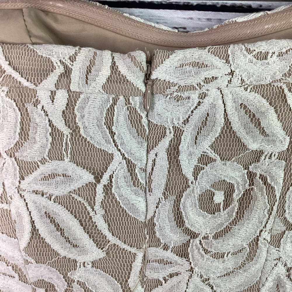JESSICA SIMPSON SIZE 2 STRAPLESS PEARL LACE DRESS PARTY SUMMER WEDDING - Picture 12 of 16